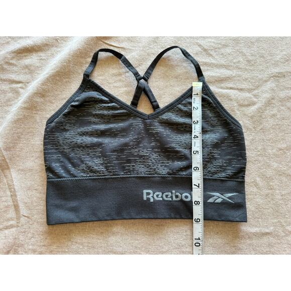 Reebok Gray Performance Seamless Longline Sports Bra Women's M - Picture 2 of 4